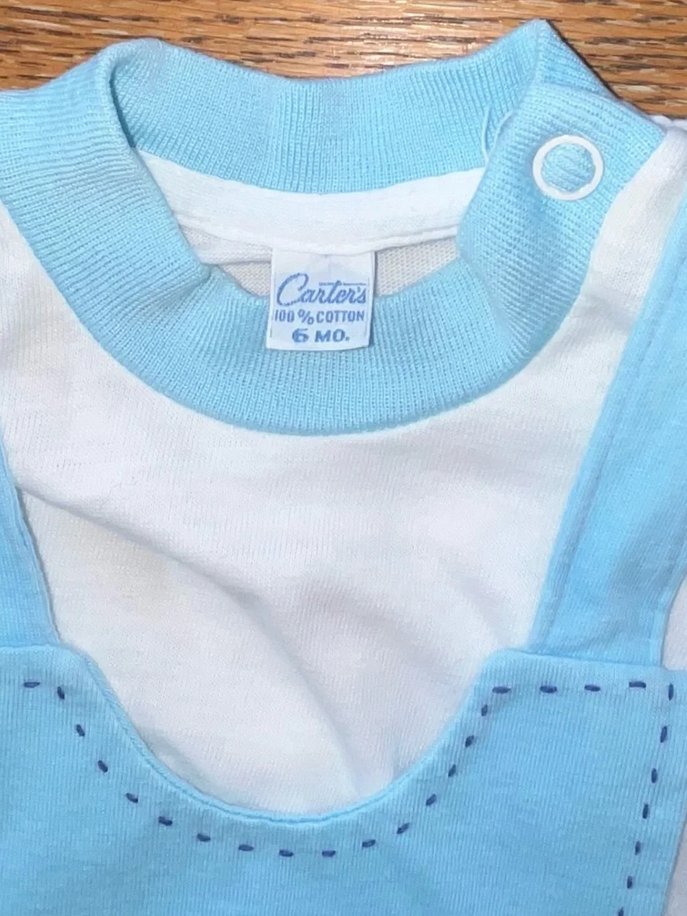 Vintage 70s -80s Carters 2 piece Bubble Romper Size 6m